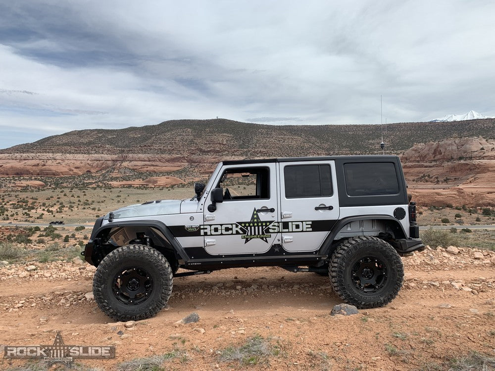 Rock Slide Engineering Step Slider Rocker Guards 4-Door .090 Aluminum 2007-2018 Jeep Wrangler JK