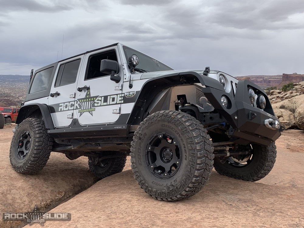 Rock Slide Engineering Step Slider Rocker Guards 4-Door .090 Aluminum 2007-2018 Jeep Wrangler JK
