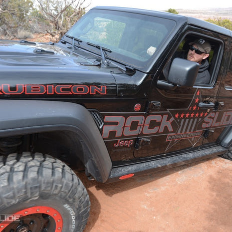 Rock Slide Engineering Step Slider Skid Plate 4-Door Steel 2018-2026 Jeep Wrangler JL