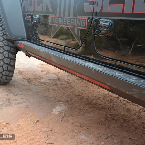 Rock Slide Engineering Step Slider Skid Plate 4-Door Steel 2018-2026 Jeep Wrangler JL