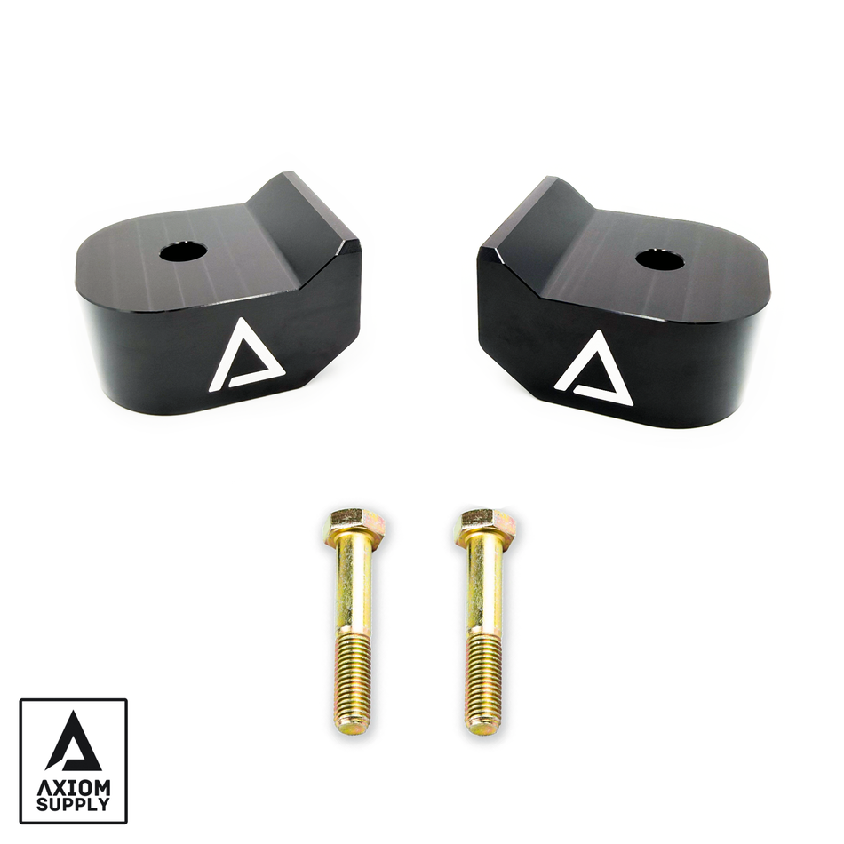 Axiom Supply 1.5" Bottom Mount Coil Spacer | Billet | Hard-Anodized | 4WD Only | 2005-2026 Ford F-250/F-350 Super Duty | SKU AXFDL15