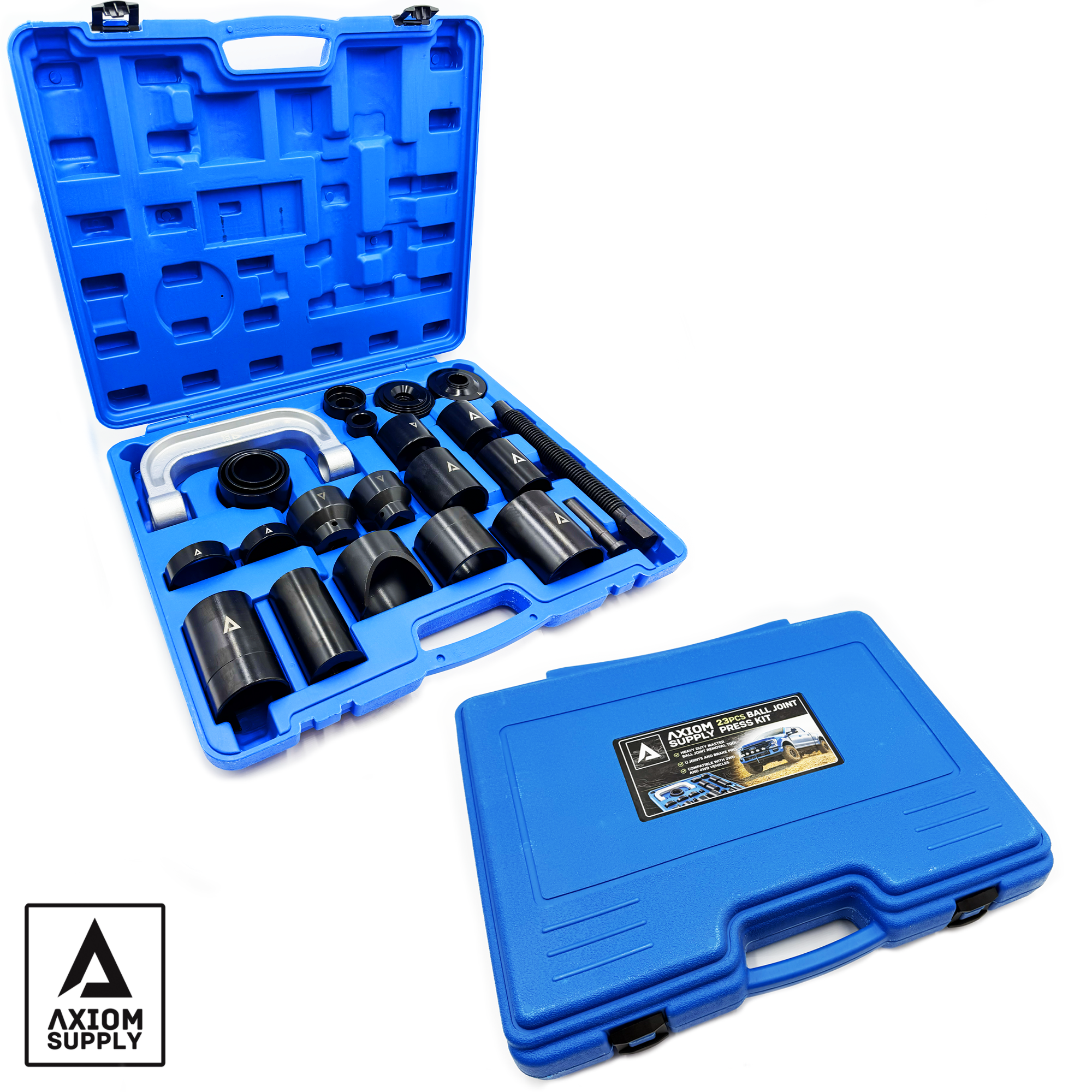 Axiom Supply HD Ball Joint Removal Tool Kit | Universal | Hardened Steel with Adapter Set