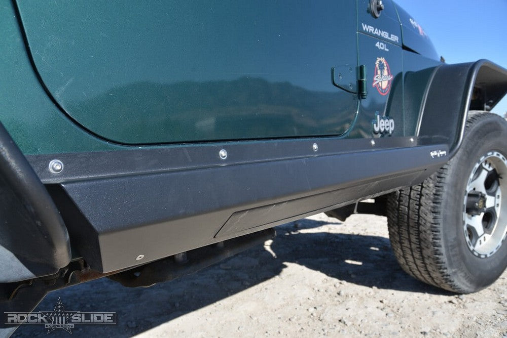 Rock Slide Engineering Step Sliders Set 3/16-Inch Steel 1997-2006 Jeep Wrangler TJ