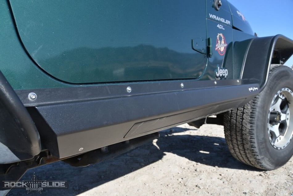 Rock Slide Engineering Step Sliders Set 3/16-Inch Steel 1997-2006 Jeep Wrangler TJ