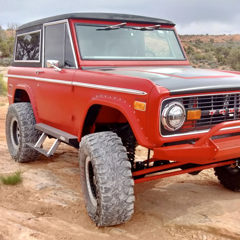 Rock Slide Engineering 1st Gen Step Sliders Passenger Side 3/16-Inch 10 Gauge Steel 1966-1977 Ford Bronco