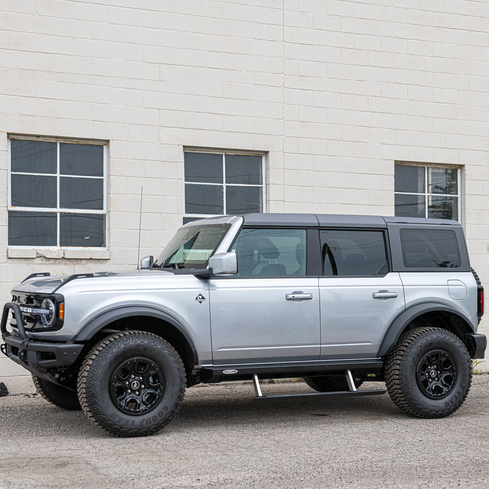 Rock Slide Engineering Step Sliders 4-Door Set 3/16-Inch Steel 2021-2023 Ford Bronco