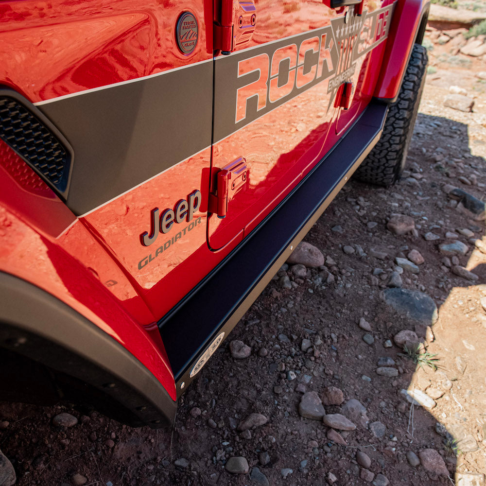 Rock Slide Engineering Step Sliders Passenger Side Extensions Steel 2020-2024 Jeep Gladiator JT