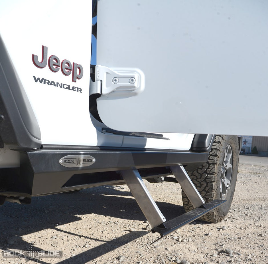 Rock Slide Engineering Step Sliders 2-Door Set 3/16-Inch Steel 2020-2024 Jeep Wrangler JL
