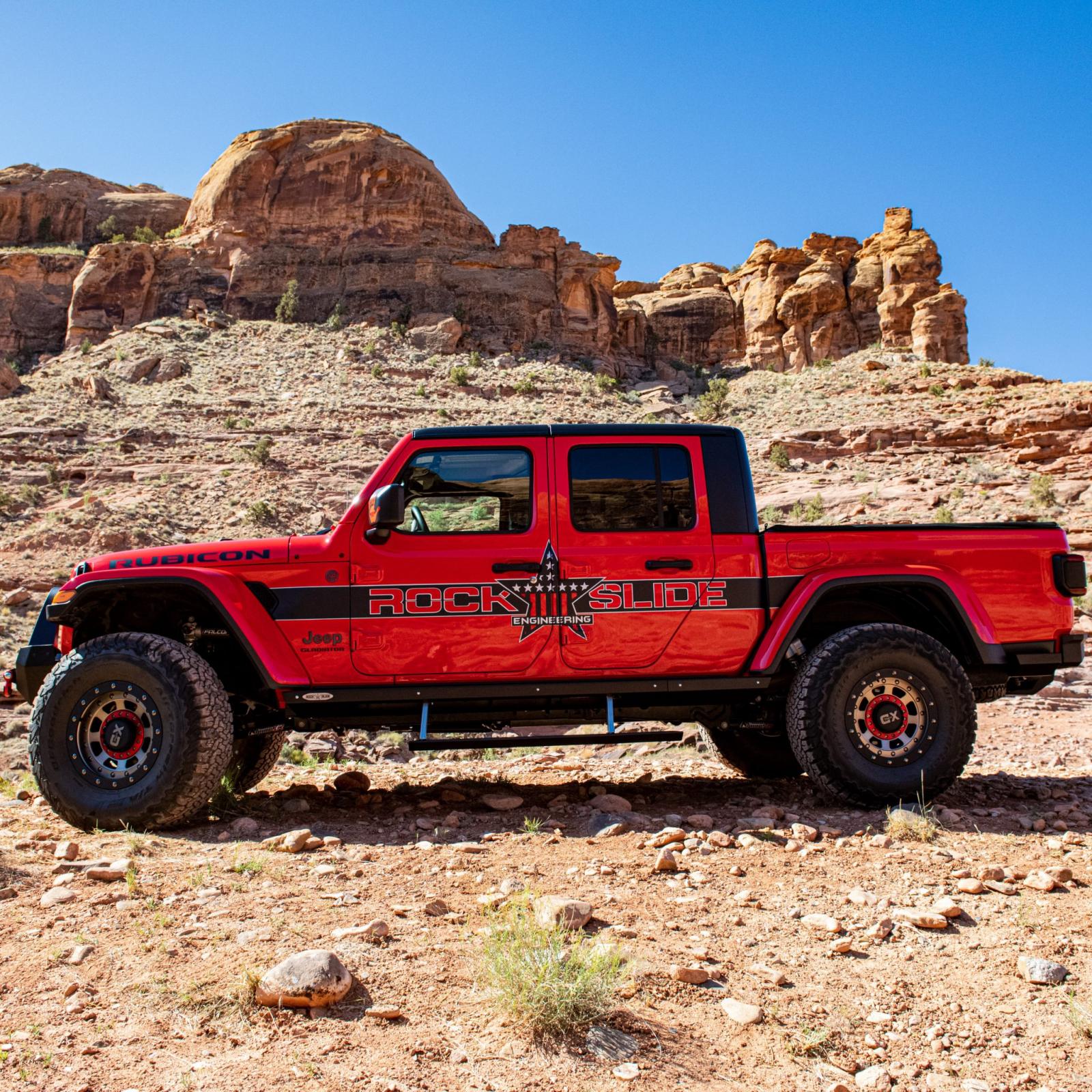 Rock Slide Engineering Step Sliders Passenger Side Steel 2020-2023 Jeep Gladiator JT