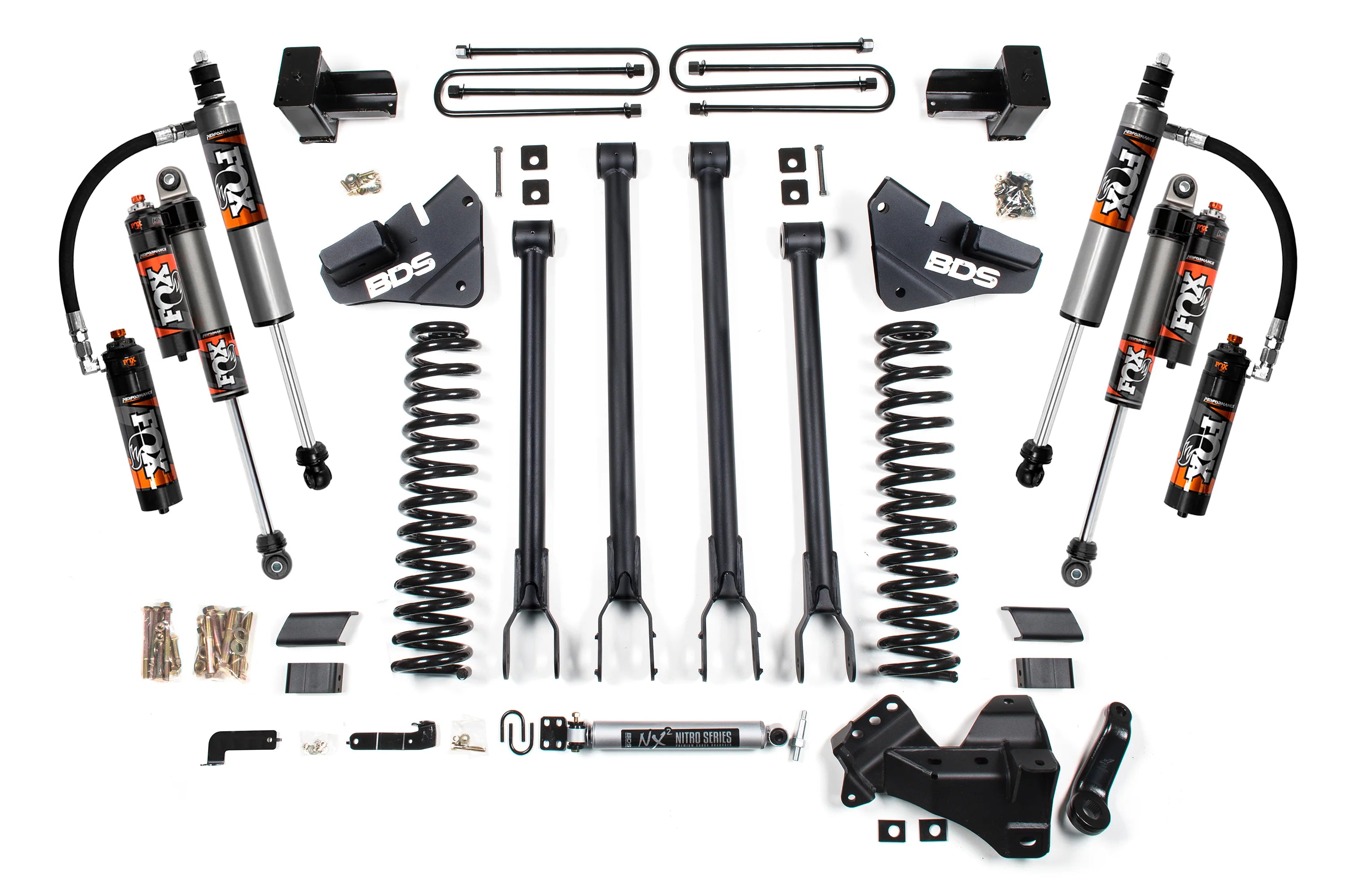 BDS 4-Inch 4-Link Lift Kit | FOX 2.5 Performance Elite | Ford F-350 Super Duty DRW 4WD Gas 2020-2022