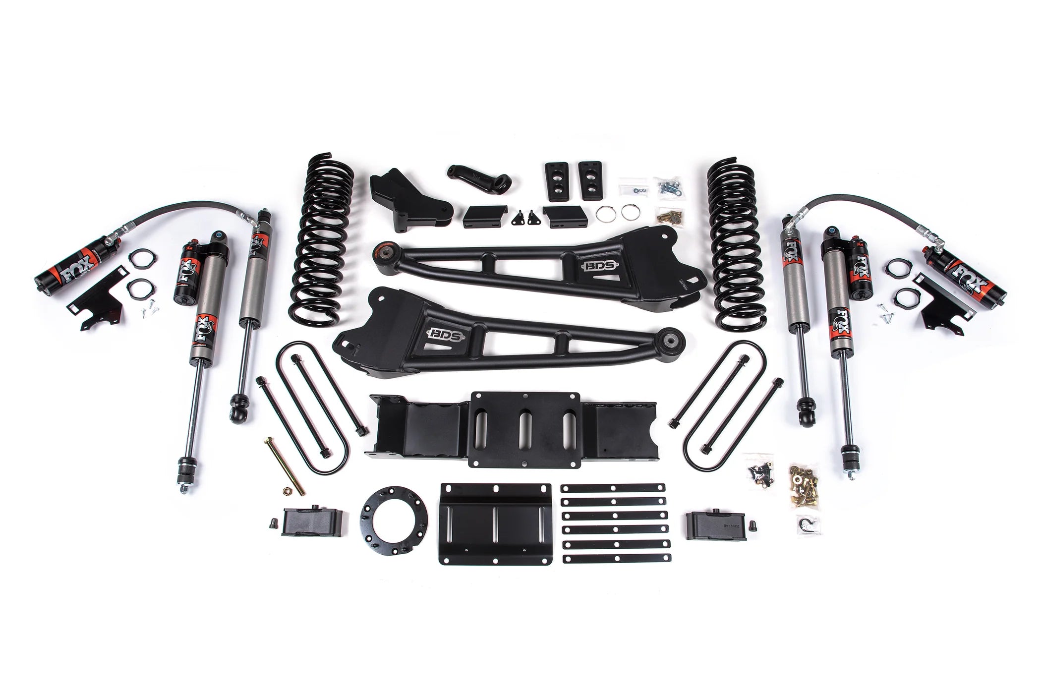 BDS 4-Inch Radius Arm + 3-Inch Rear Block | FOX 2.5 Performance Elite | Ram 3500 4WD Diesel 2019-2026 | With Overload Leaf | 6-Bolt