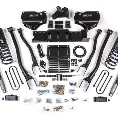 BDS 4-Inch 4-Link Lift Kit | NX2 Nitro Shocks | Ram 3500 4WD Gas 2019-2026 | With Factory Rear Overload Leaf