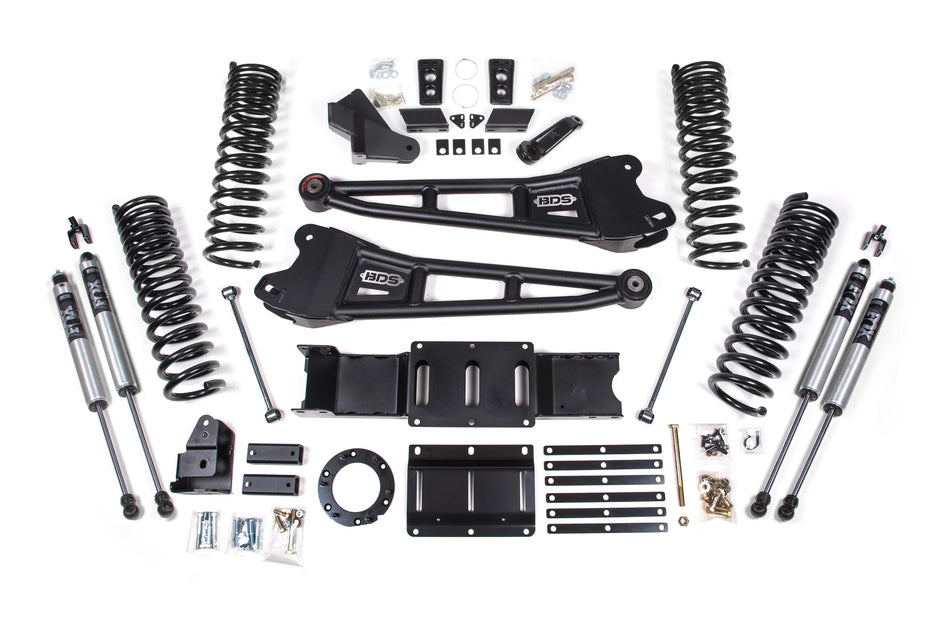 BDS 6-Inch Radius Arm Lift Kit — Ram 2500 SKU: BDS1680FS | Ram 2500 2019–2024 | 4WD | Diesel | 6" Front / 4.5" Rear | FOX 2.0 Performance Series | Coil Spring Front and Rear