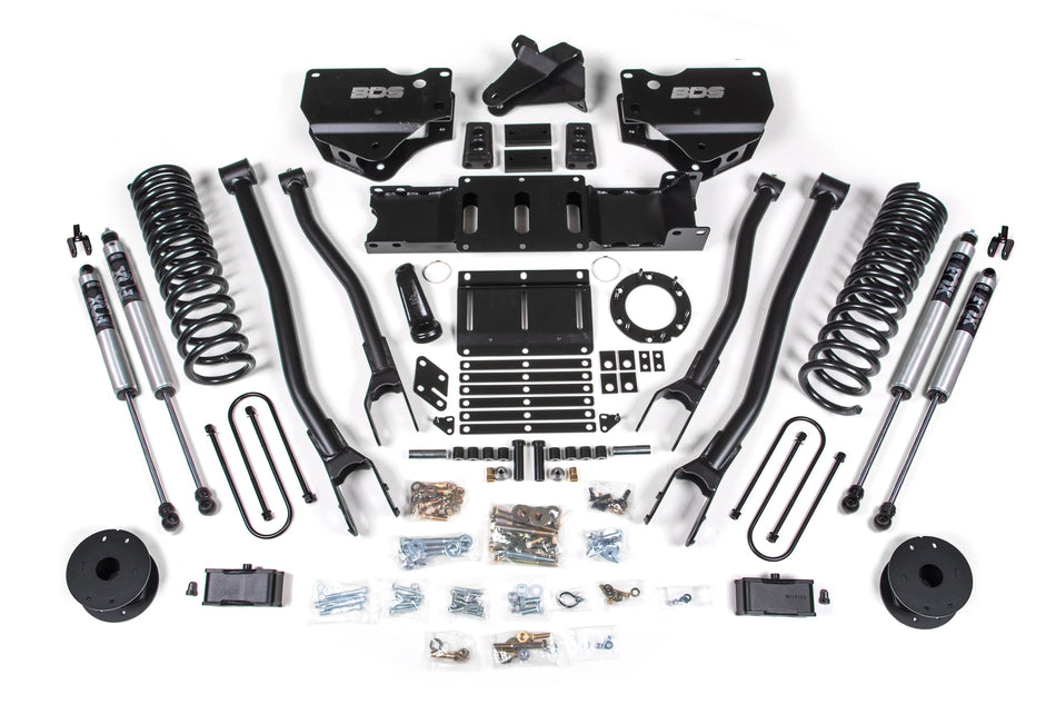 BDS 4-Inch 4-Link Lift Kit | Rear Air Ride | FOX 2.0 Shocks | Ram 3500 4WD Gas 2019–2026 | SKU: 1723FS