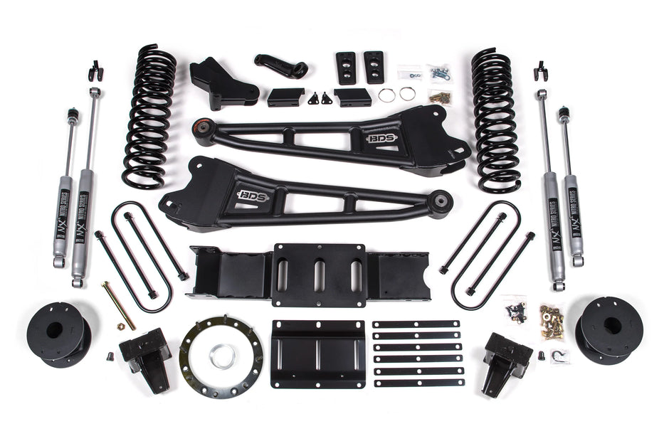 BDS 6-Inch Radius Arm Lift Kit | Rear Air Ride | 6-Bolt Indexing Ring | FOX 2.0 Shocks | Ram 3500 4WD Diesel 2019-2024