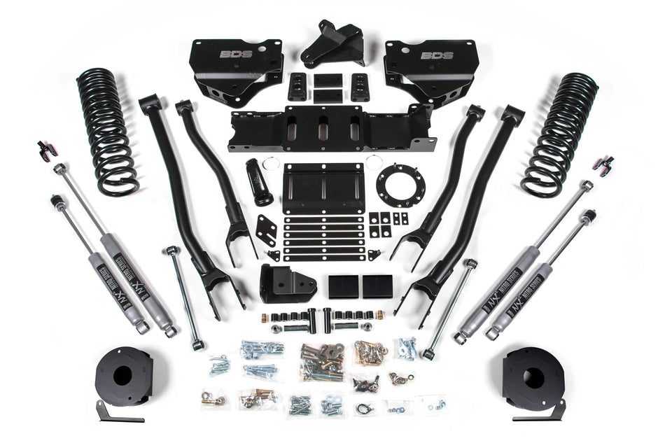 BDS 5.5-Inch 4-Link Lift Kit | Rear Air Ride | FOX 2.0 Shocks | Ram 2500 4WD Gas 2019–2026 | SKU: 1739FS
