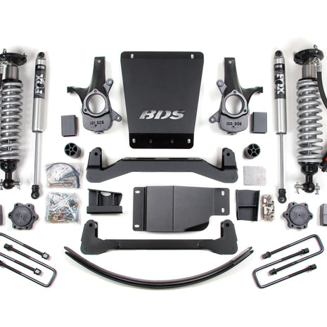 BDS 6-Inch Lift Kit | FOX 2.0 Performance Coil-Overs | 5.5-Inch Rear Block + AAL | FOX 2.0 Performance Rear | Silverado/Sierra 1500 4WD 2007-2013