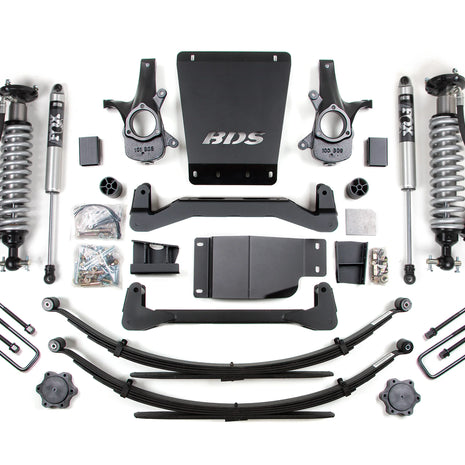 BDS 6-Inch Lift Kit | FOX 2.5 PE Coil-Overs | 5.5-Inch Rear Block + AAL | FOX 2.0 IFP Rear | Silverado/Sierra 1500 4WD 2007-2013
