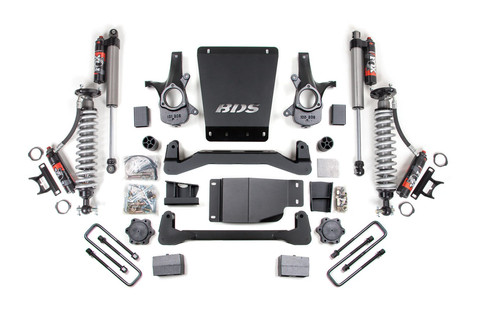 BDS 4-Inch Lift Kit | FOX 2.5 Performance Elite Coil-Overs | 5-Inch Rear Block | Silverado/Sierra 1500 4WD 2007-2013