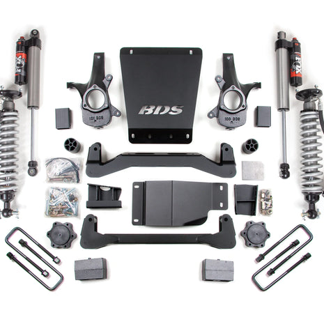 BDS 4-Inch Lift Kit | FOX 2.5 Performance Elite Coil-Overs | 5-Inch Rear Block | Silverado/Sierra 1500 4WD 2007-2013