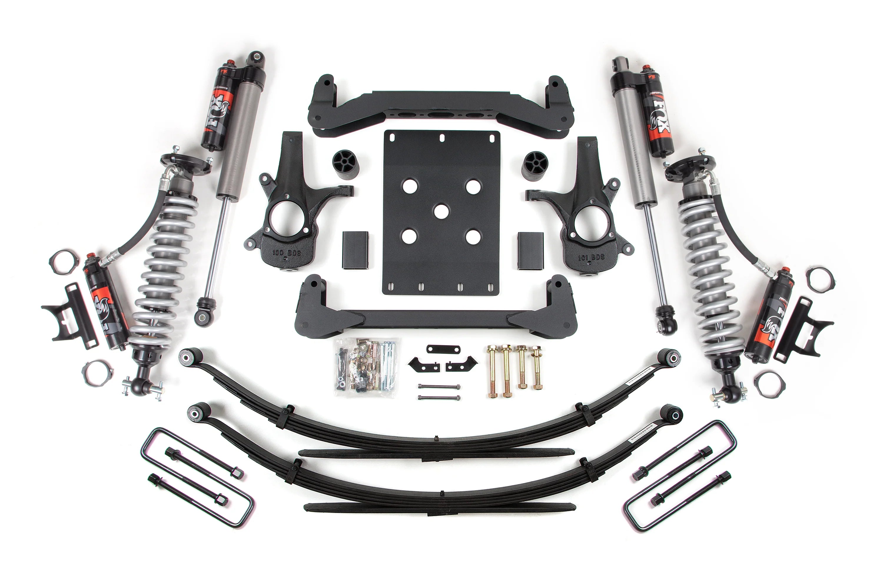 BDS 4-Inch Lift Kit | FOX 2.5 Performance Elite Coil-Overs | Rear Leaf Springs | Silverado/Sierra 1500 2WD 2007-2013