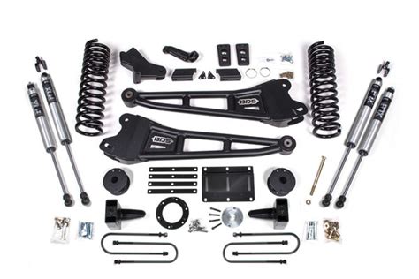 BDS 6-Inch Radius Arm Lift Kit | Rear Air Ride | FOX 2.0 Shocks | Ram 3500 4WD Diesel 2013–2018 | SKU: 2106FS