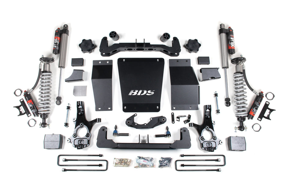 BDS 6-Inch Lift Kit | FOX 2.5 Performance Elite Coil-Overs | Cast Steel Knuckles | 5-Inch Rear Block | Chevy Silverado / GMC Sierra 1500 4WD 2014–2018 | SKU: 710PES