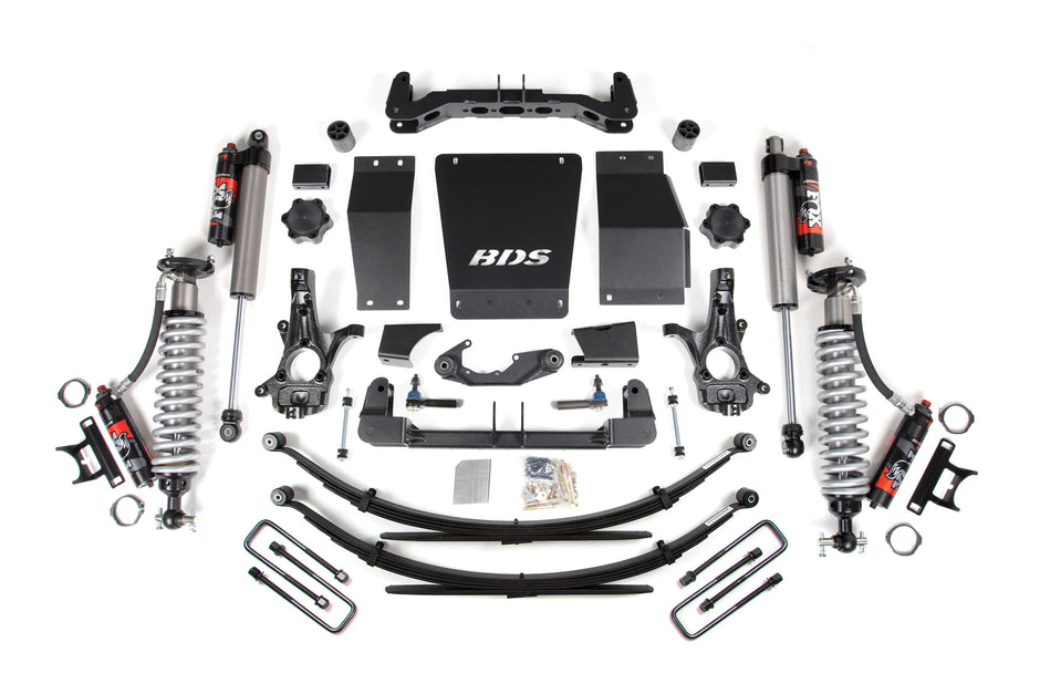 BDS 6-Inch Lift Kit | FOX 2.5 Performance Elite Coil-Overs | Cast Steel Knuckles | Leaf Springs | Silverado/Sierra 1500 4WD 2014-2018