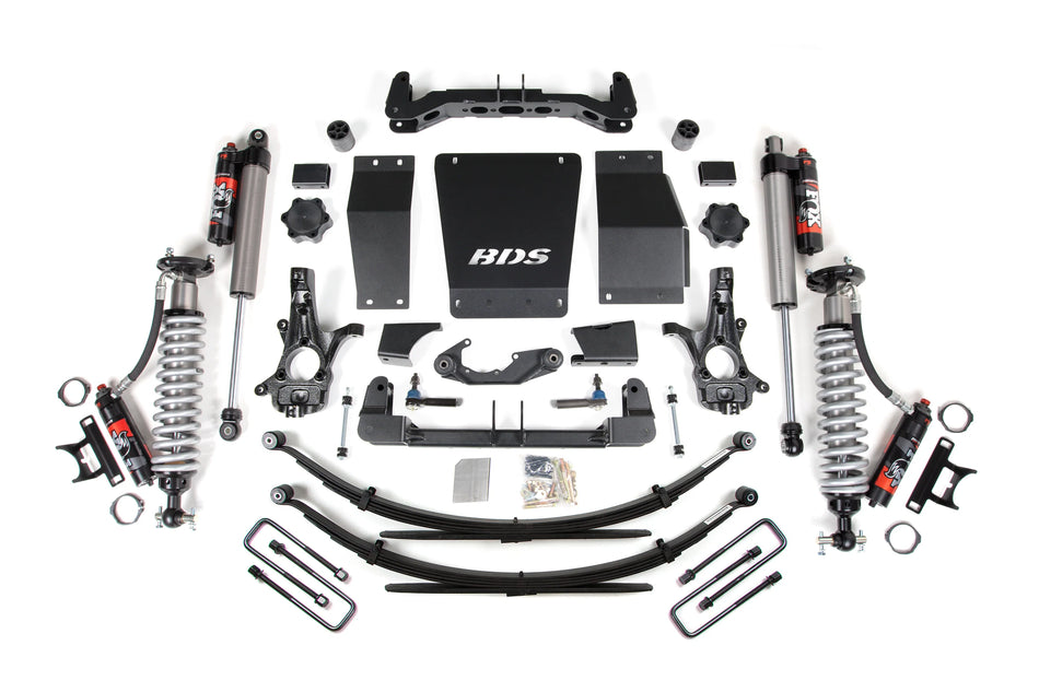 BDS 6-Inch Lift Kit | FOX 2.5 Performance Elite Coil-Overs | Cast Steel Knuckles | Leaf Springs | Chevy Silverado / GMC Sierra 1500 4WD 2014–2018 | SKU: 717PES