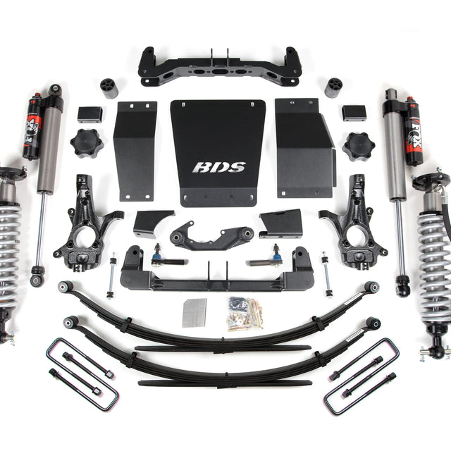 BDS 6-Inch Lift Kit | FOX 2.5 Performance Elite Coil-Overs | Cast Steel Knuckles | Leaf Springs | Silverado/Sierra 1500 4WD 2014-2018