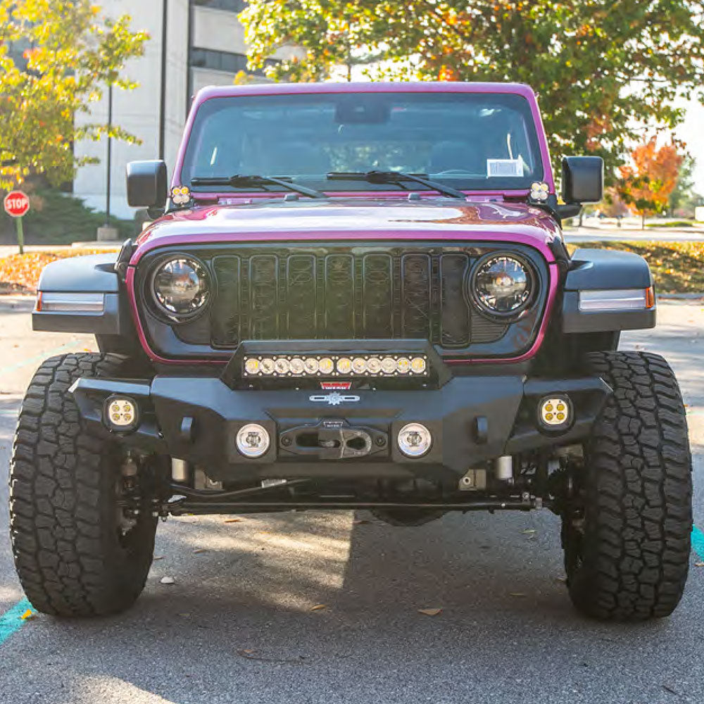 Rock Slide Engineering Mid Front & Rear Bumper Combo 4-Door Aluminum 2018-2025 Jeep Gladiator JT / 2018-2025 Jeep Wrangler JL