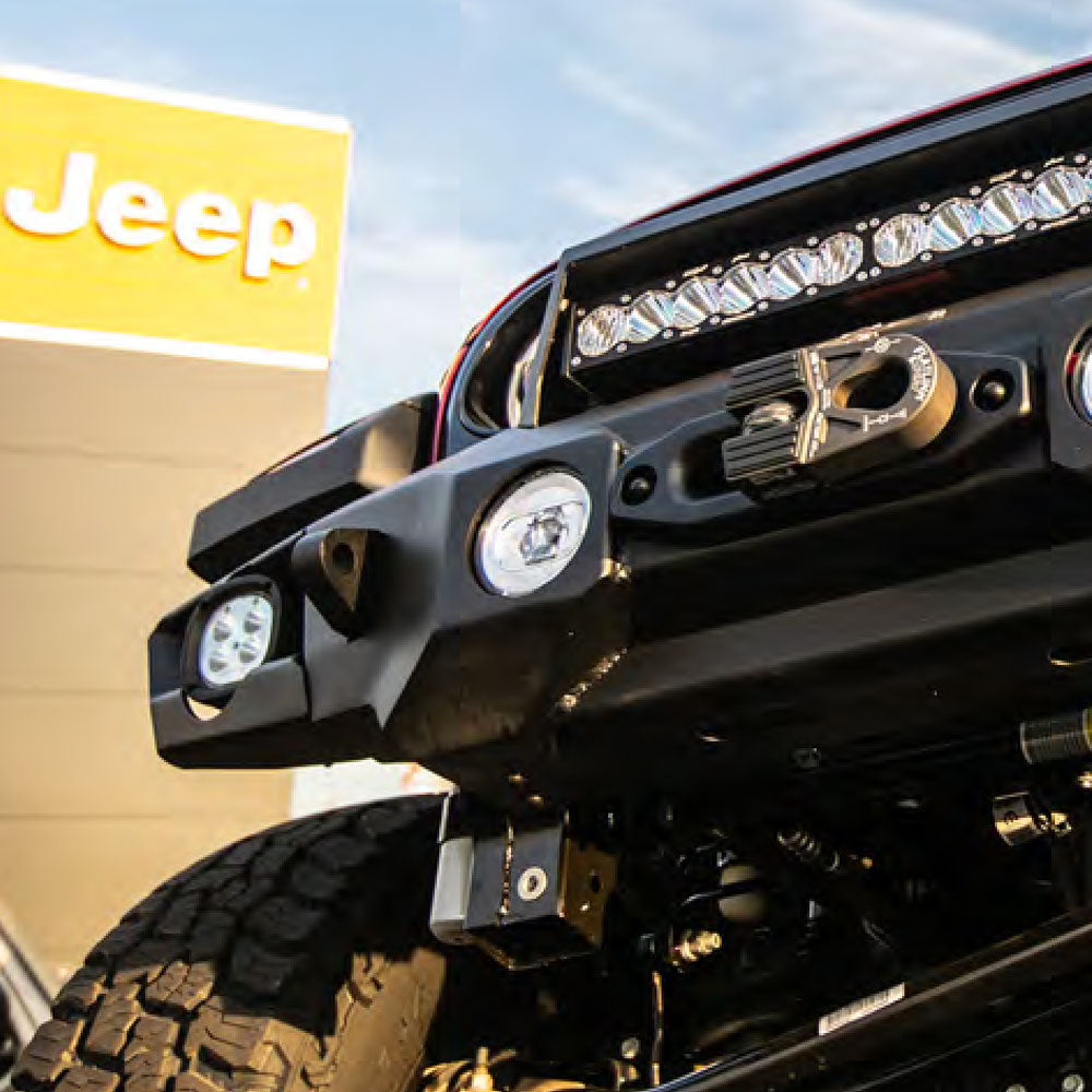 Rock Slide Engineering Mid Front & Rear Bumper Combo 4-Door Aluminum 2018-2025 Jeep Gladiator JT / 2018-2025 Jeep Wrangler JL