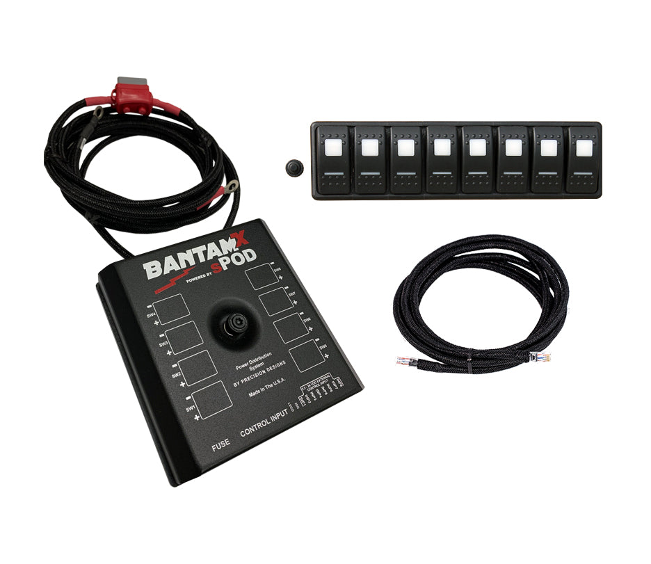 sPOD BantamX Modular w/ Red LED & 84‑Inch Cables (Universal)