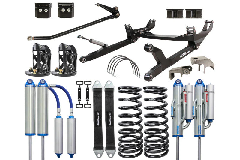 Carli Suspension Unchained 6" System | King 3.5" RR Front + King 3.0" 4-Tube Bypass Rear | Radius Arm Conversion | Fabricated Shock Towers | 2003–2009 Ram 2500/3500 Diesel 4WD | SKU: CS-DUC35-6-03