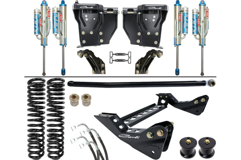 Carli Suspension Unchained 4.5" System | King 3.0" 2-Tube Front / 4-Tube Rear Bypass Shocks | 10.5" Front Travel | Roll Cage & Axle Truss Recommended | 2011–2016 Ford F-250 / F-350 Diesel 4WD | SKU: CS-F45-UC30-11
