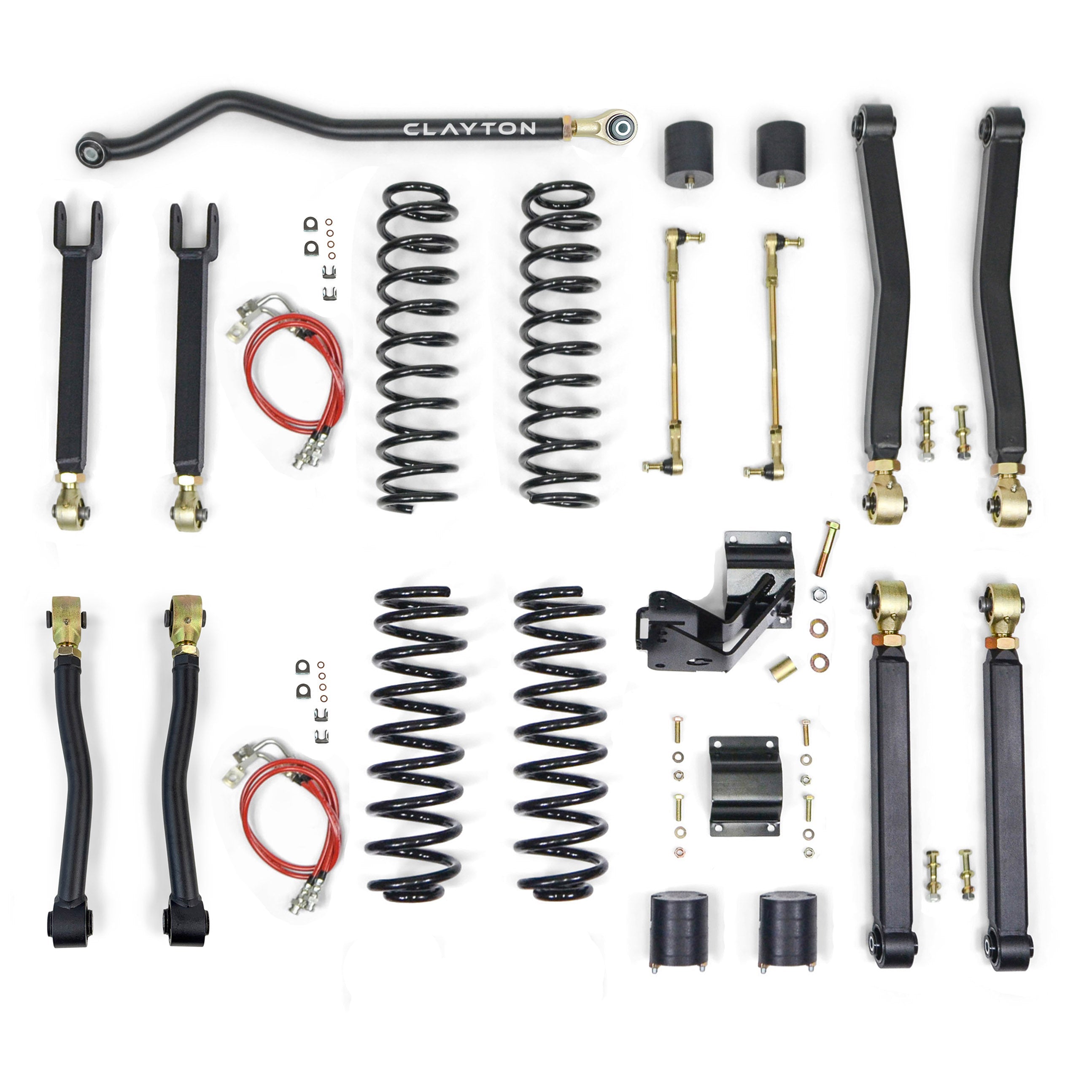 Clayton Off Road Premium 3.5 Inch Short Arm Suspension Lift Kit for 2007-2018 Jeep Wrangler JK 2-Door and 4-Door