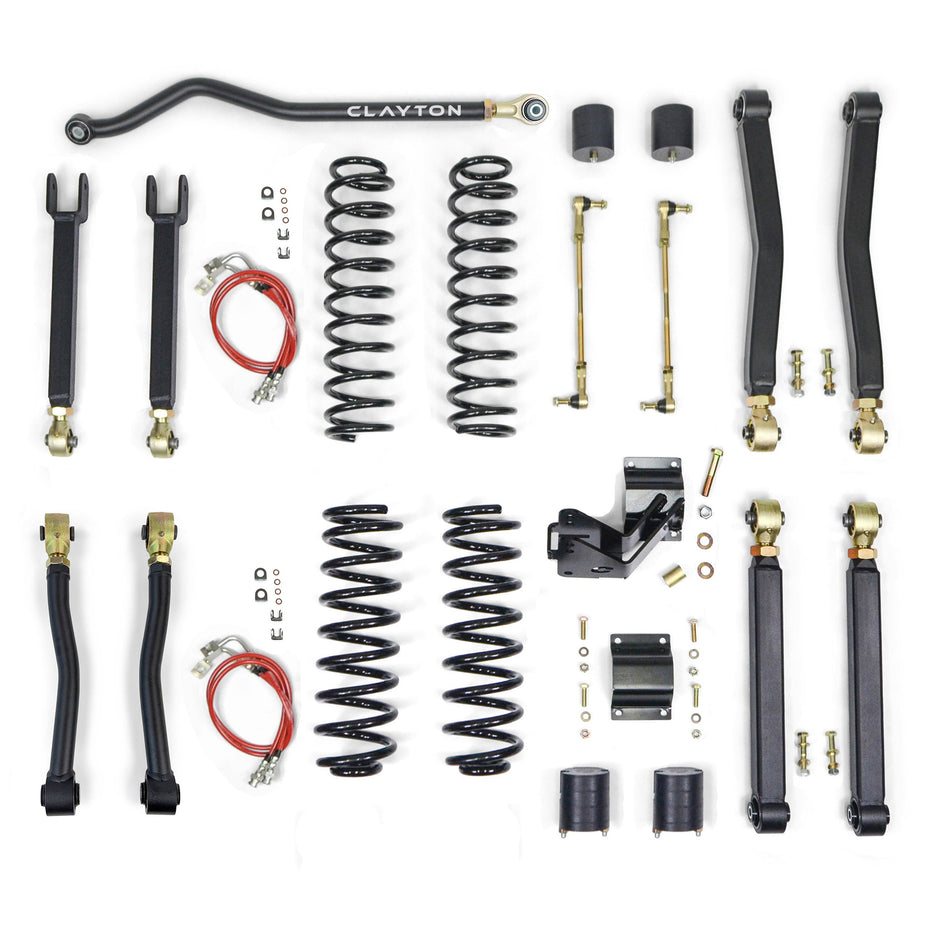 Clayton Off Road Premium 4.5 Inch Short Arm Suspension Lift Kit for 2007-2018 Jeep Wrangler JK 2-Door and 4-Door