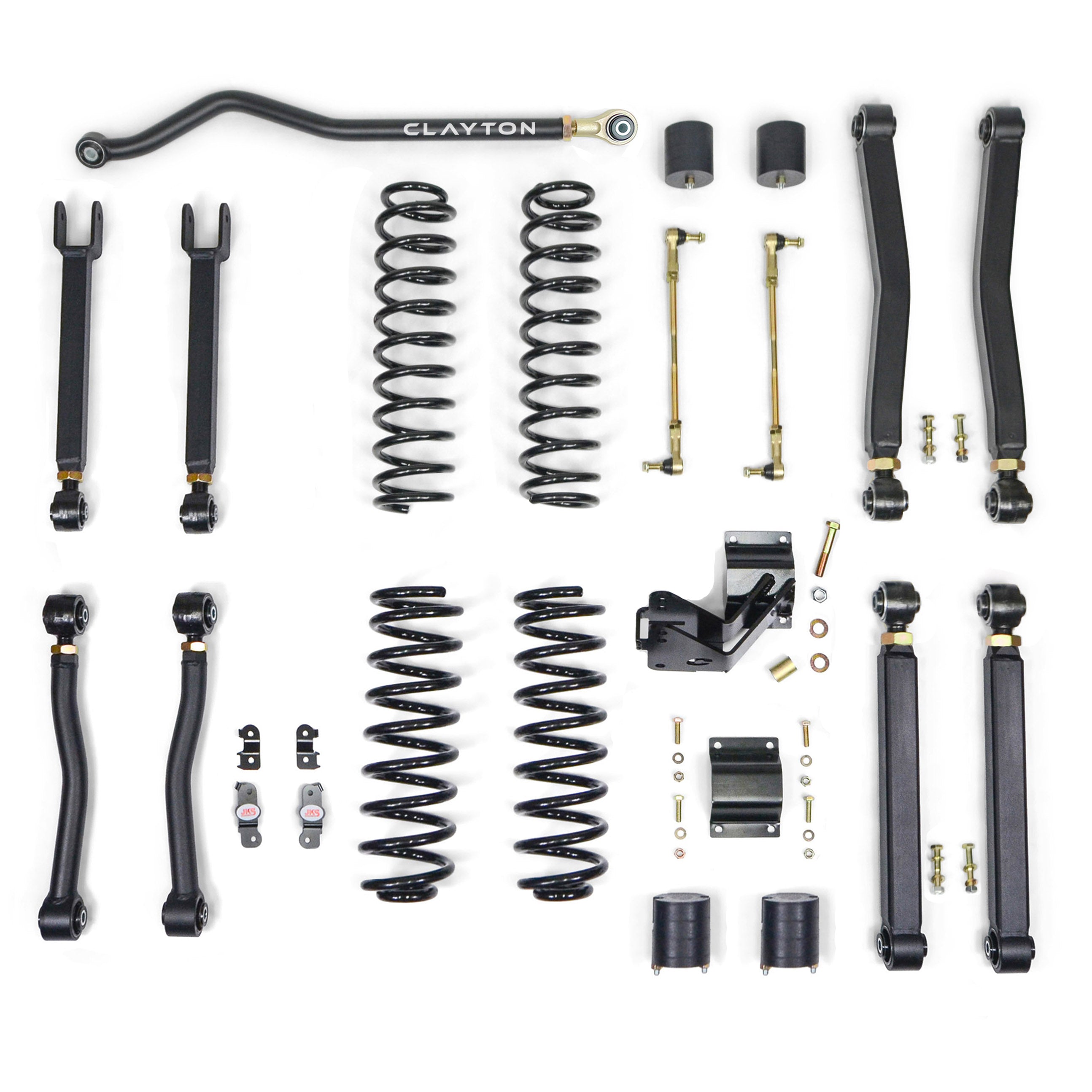 Clayton Off Road Overland+ 3.5 Inch Short Arm Suspension Lift Kit for 2007-2018 Jeep Wrangler JK 2-Door and 4-Door