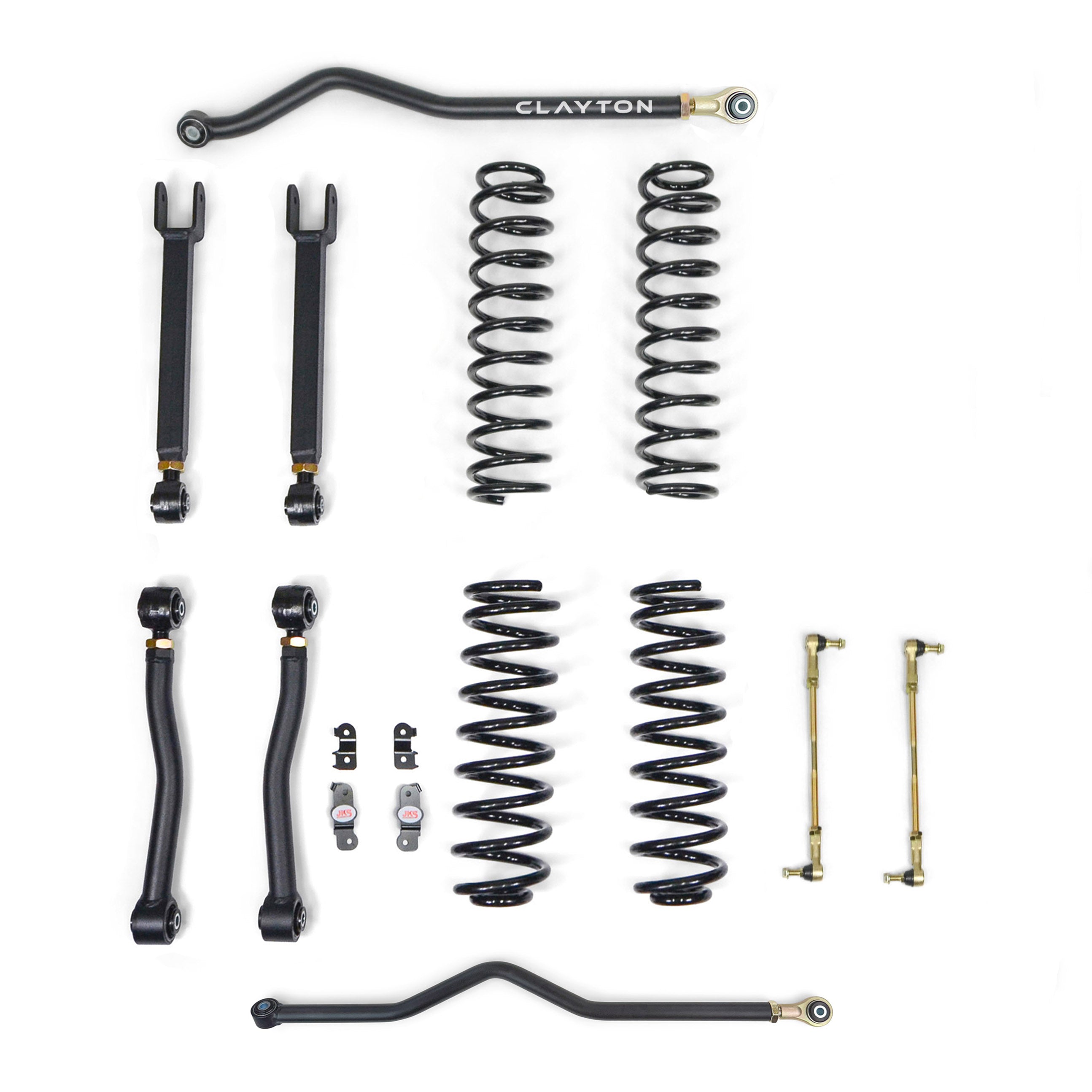 Clayton Off Road Ride Right+ 1.5 Inch Short Arm Suspension Lift Kit for 2007-2018 Jeep Wrangler JK 2-Door and 4-Door