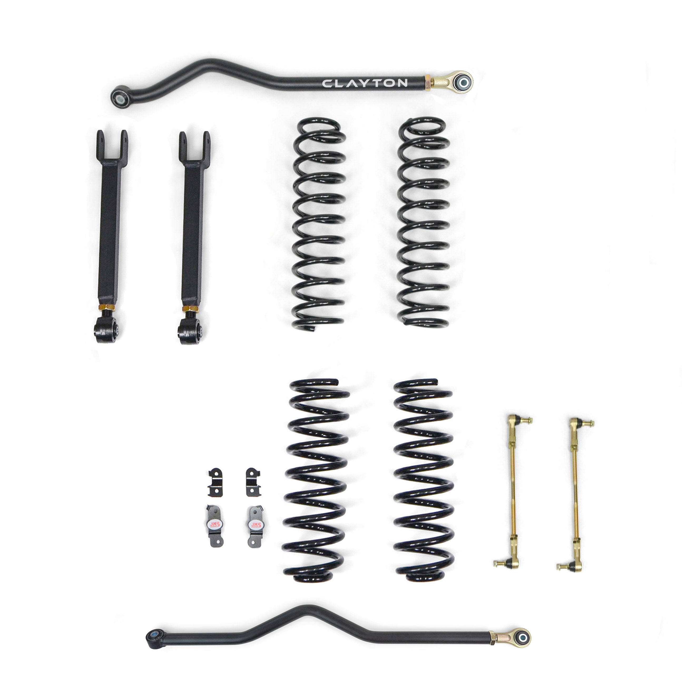 Clayton Off Road Ride Right+ 1.5 Inch Short Arm Suspension Lift Kit for 2007-2018 Jeep Wrangler JK 4-Door