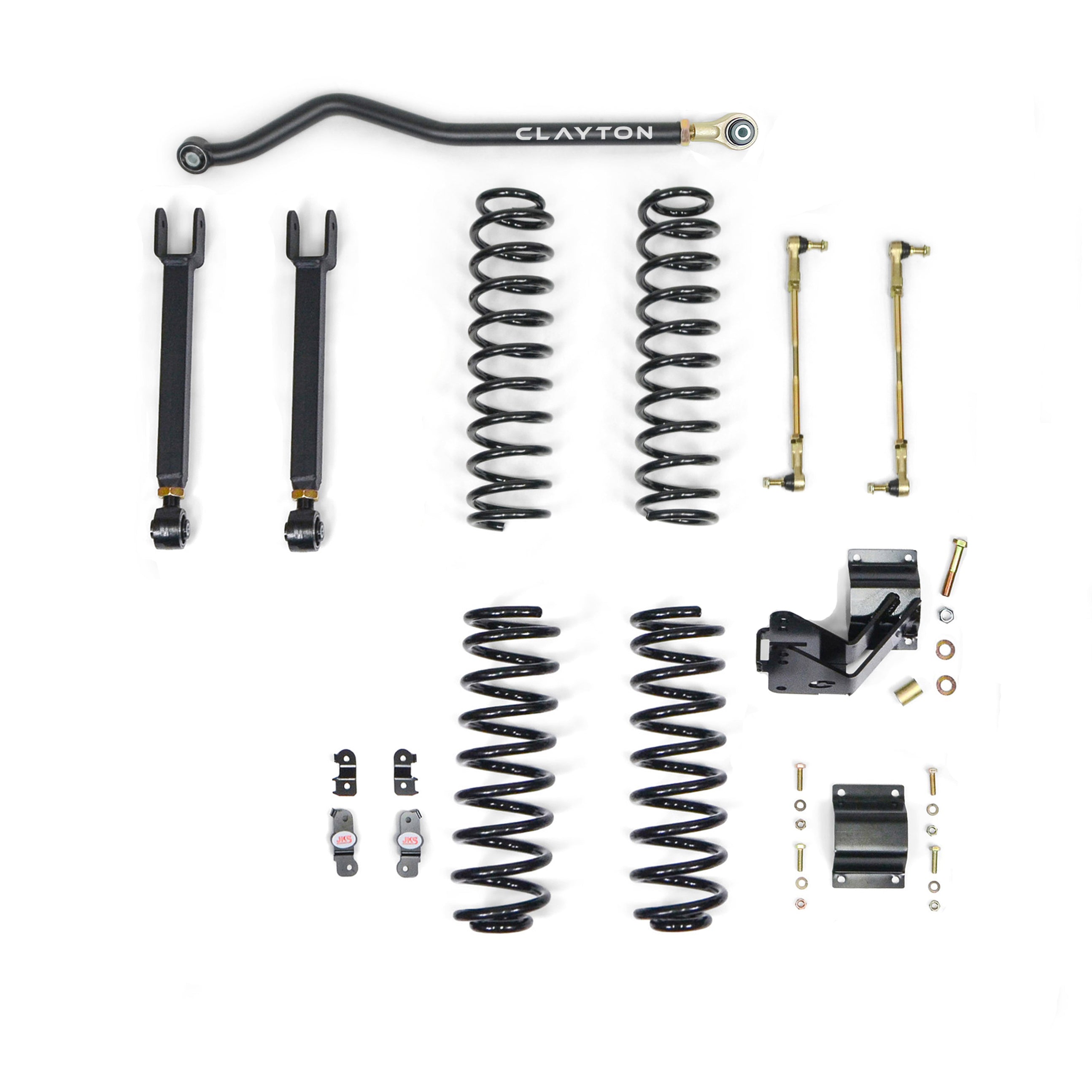Clayton Off Road Ride Right+ 4.5 Inch Short Arm Suspension Lift Kit for 2007-2018 Jeep Wrangler JK 4-Door