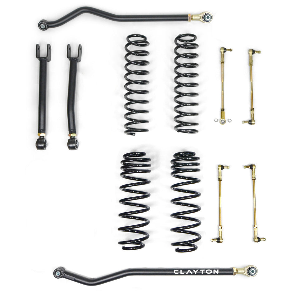 Clayton Off Road Ride Right+ 1.5 Inch Short Arm Suspension Lift Kit for 2021-2026 Jeep Wrangler JL 392