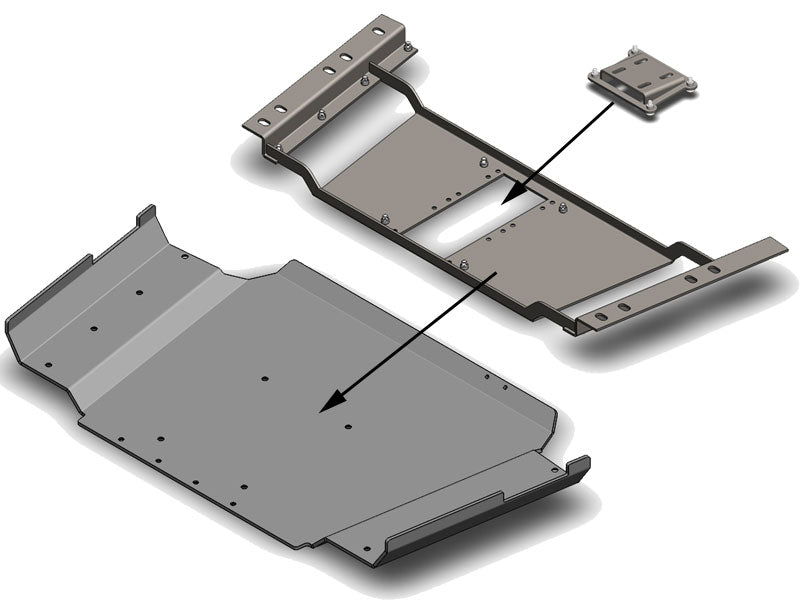 Clayton Off Road 2-Piece Transfer Case Skid Plate for 1997-2006 Jeep Wrangler TJ/LJ