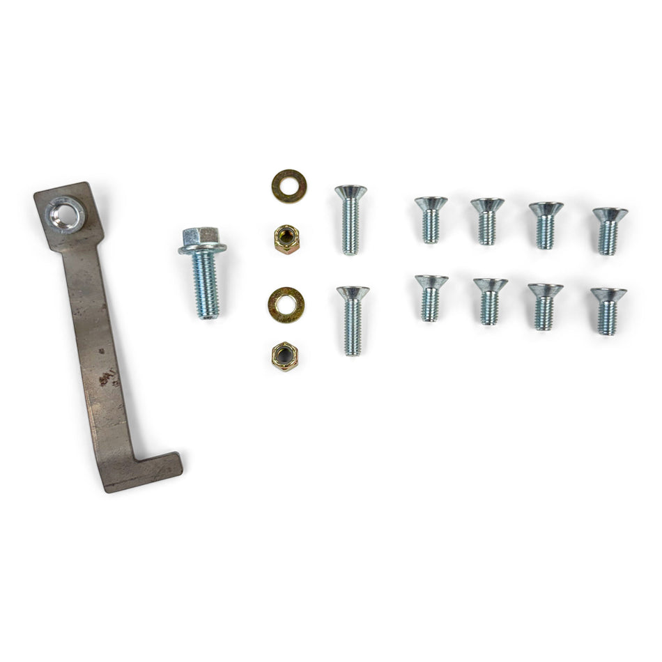 Clayton Off Road Transfer Case Skid Plate Hardware Kit | Flange Tab + Grade 8 Fasteners | Replacement for COR-4108112 / COR-4108114 Transfer Case Skid | 2007–2018 Jeep Wrangler JK (2-Door and 4-Door) | SKU: COR-4108113