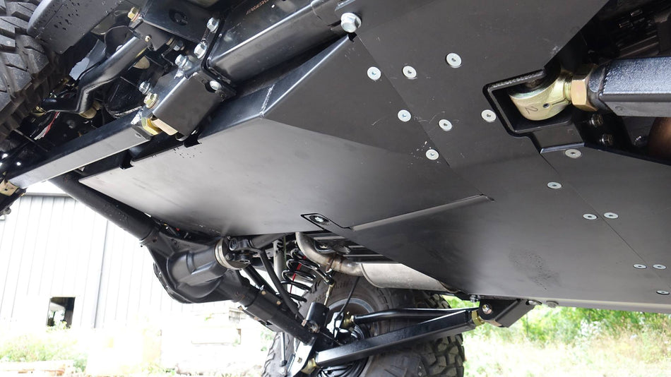 Clayton Off Road Gas Tank Skid Plate | 3/16" Steel | Plate Only | Interlocks with Clayton Skid System | 2-Door Only | 2007–2018 Jeep Wrangler JK | SKU: COR-4108201