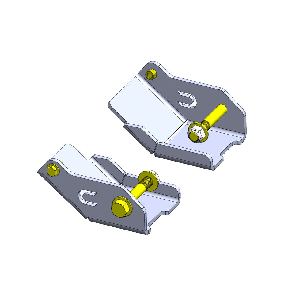 Clayton Off Road Rear Lower Control Arm Bracket Skid Plates for 2020-2026 Jeep Gladiator JT