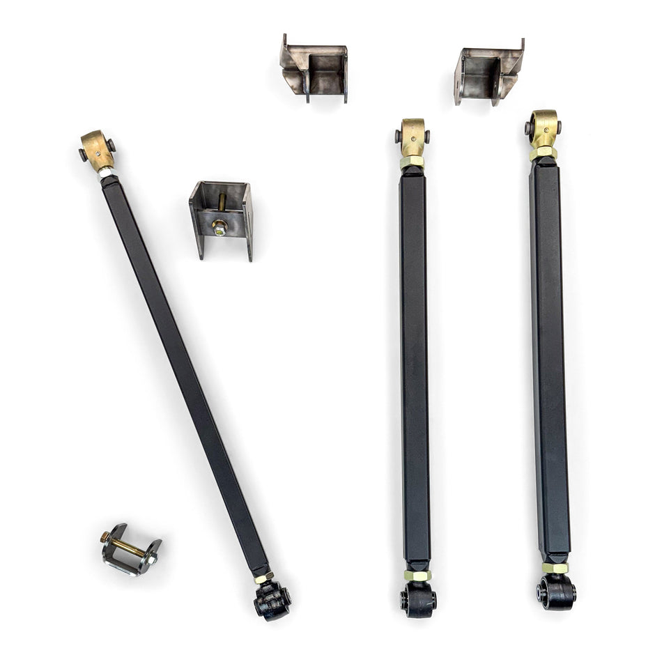 Clayton Off Road Pro Series Front 3-Link Long Arm Upgrade Kit for 1997-2006 Jeep Wrangler TJ and LJ Unlimited