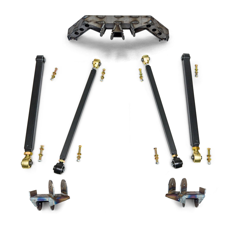 Clayton Off Road Rear Long Arm Upgrade Kit | No Welding Required | Currie Johnny Joints | GIIRO Bushings | 4-Link Axle Truss | 4"–8" Lift | 2004–2006 Jeep Wrangler LJ Unlimited | SKU: COR-4807003