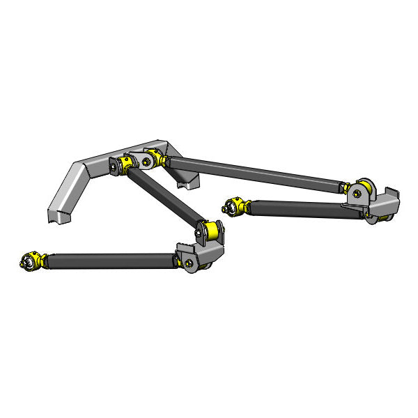 Clayton Off Road Pro Series Rear 3-Link Long Arm Upgrade Kit for 2004-2006 Jeep Wrangler LJ Unlimited