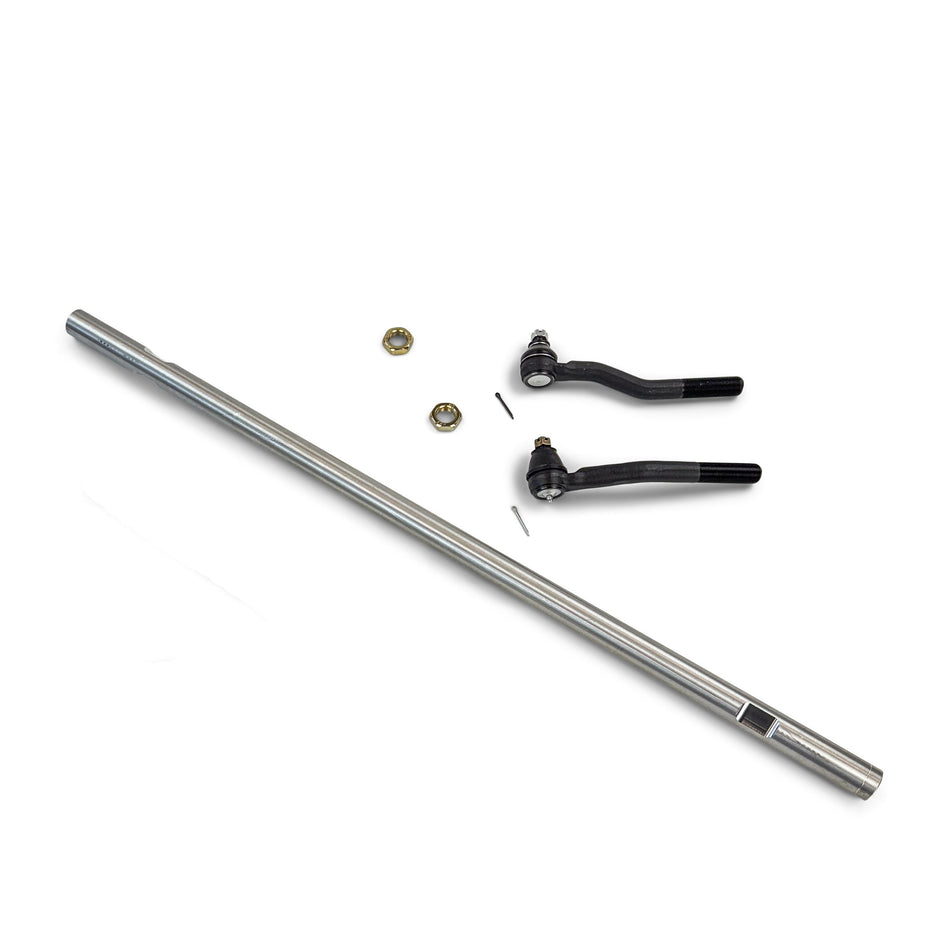 Clayton Off Road Complete 7075 Aluminum Tie Rod System | 1-3/8" 7075-T651 Bar + OE End Links Installed | Non-Greaseable Right Knuckle End | Factory Stabilizer Not Compatible | 1999–2004 Jeep Grand Cherokee WJ | SKU: COR-5206906